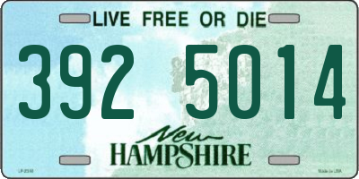 NH license plate 3925014