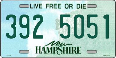 NH license plate 3925051