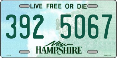 NH license plate 3925067