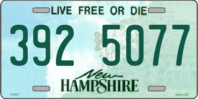 NH license plate 3925077