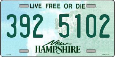 NH license plate 3925102