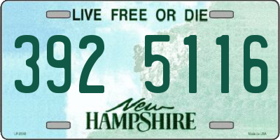 NH license plate 3925116