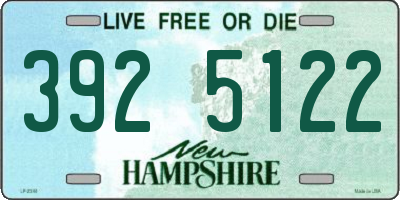 NH license plate 3925122