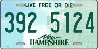 NH license plate 3925124
