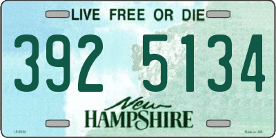 NH license plate 3925134