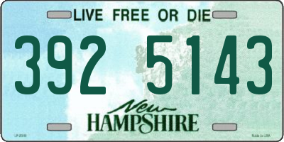 NH license plate 3925143