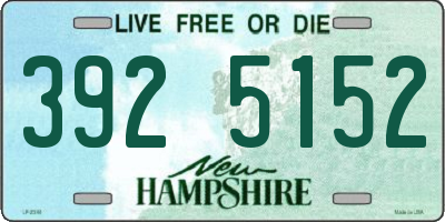 NH license plate 3925152