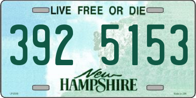 NH license plate 3925153