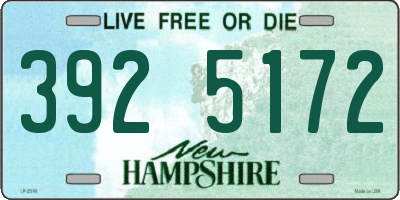 NH license plate 3925172