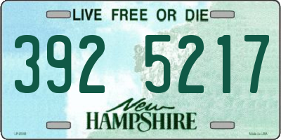 NH license plate 3925217