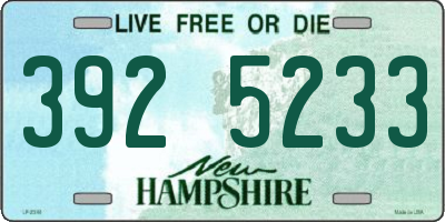 NH license plate 3925233
