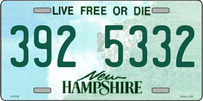 NH license plate 3925332