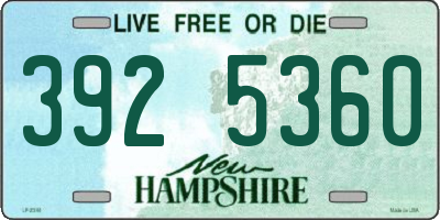NH license plate 3925360