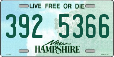 NH license plate 3925366