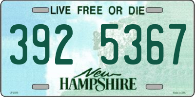NH license plate 3925367