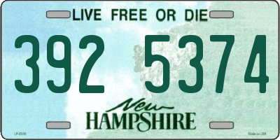 NH license plate 3925374