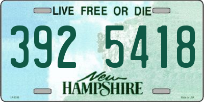 NH license plate 3925418