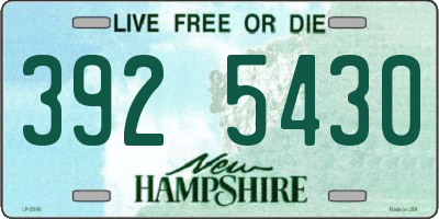 NH license plate 3925430