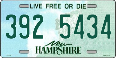 NH license plate 3925434