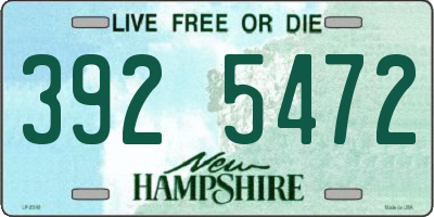 NH license plate 3925472