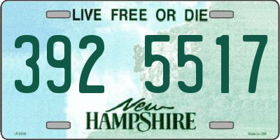NH license plate 3925517