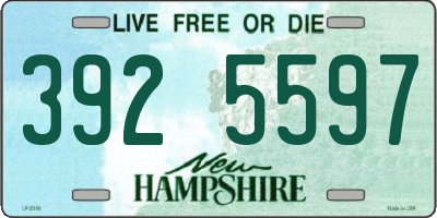NH license plate 3925597