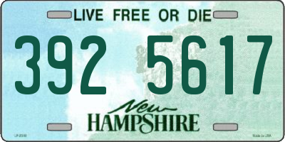 NH license plate 3925617