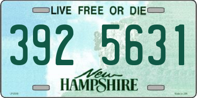 NH license plate 3925631