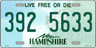 NH license plate 3925633