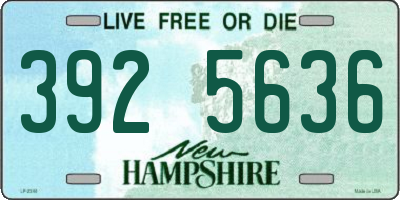 NH license plate 3925636