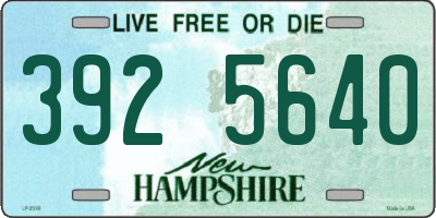 NH license plate 3925640