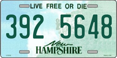 NH license plate 3925648