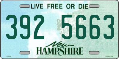 NH license plate 3925663