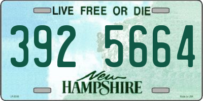 NH license plate 3925664