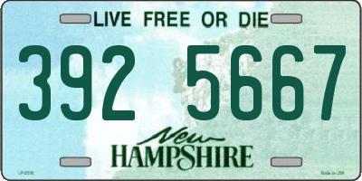 NH license plate 3925667