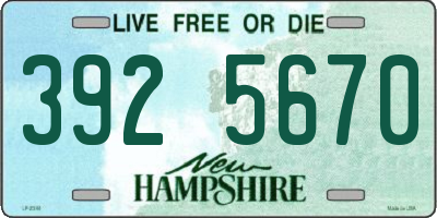 NH license plate 3925670