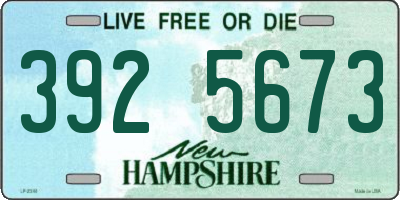 NH license plate 3925673