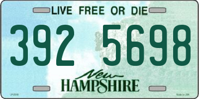 NH license plate 3925698