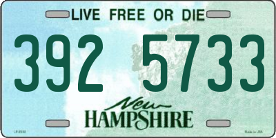 NH license plate 3925733