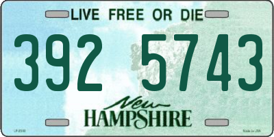 NH license plate 3925743