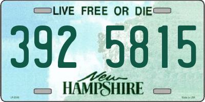 NH license plate 3925815