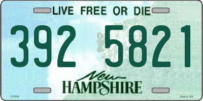 NH license plate 3925821