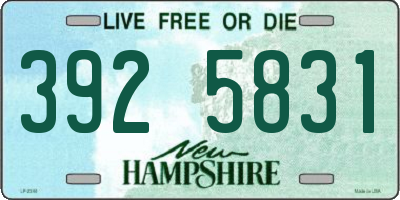 NH license plate 3925831