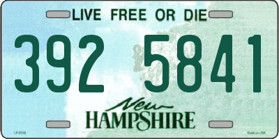 NH license plate 3925841