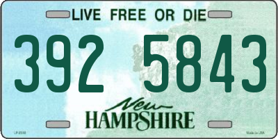 NH license plate 3925843