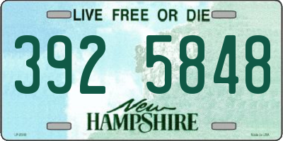 NH license plate 3925848