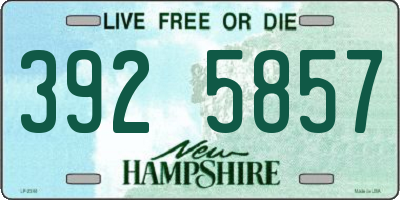 NH license plate 3925857