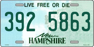 NH license plate 3925863