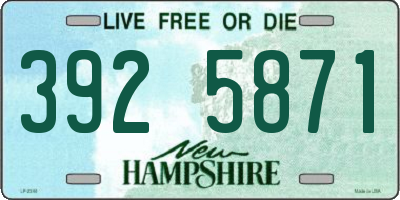 NH license plate 3925871