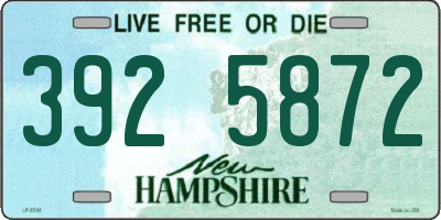 NH license plate 3925872